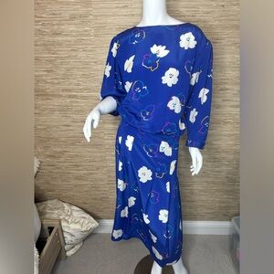 Vintage floral print secretary’s dress